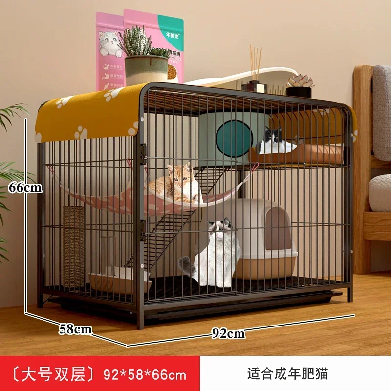 

Hot-selling new home balcony cat cage does not occupy two floors of indoor villa nest with toilet integrated small