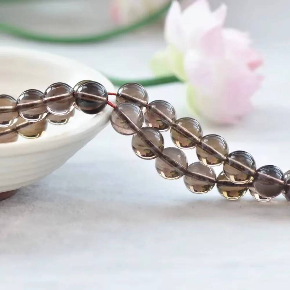 Grade AA Natural Smoky Quartz Beads 4mm-18mm Smooth Polished Round 15 Inch Strand