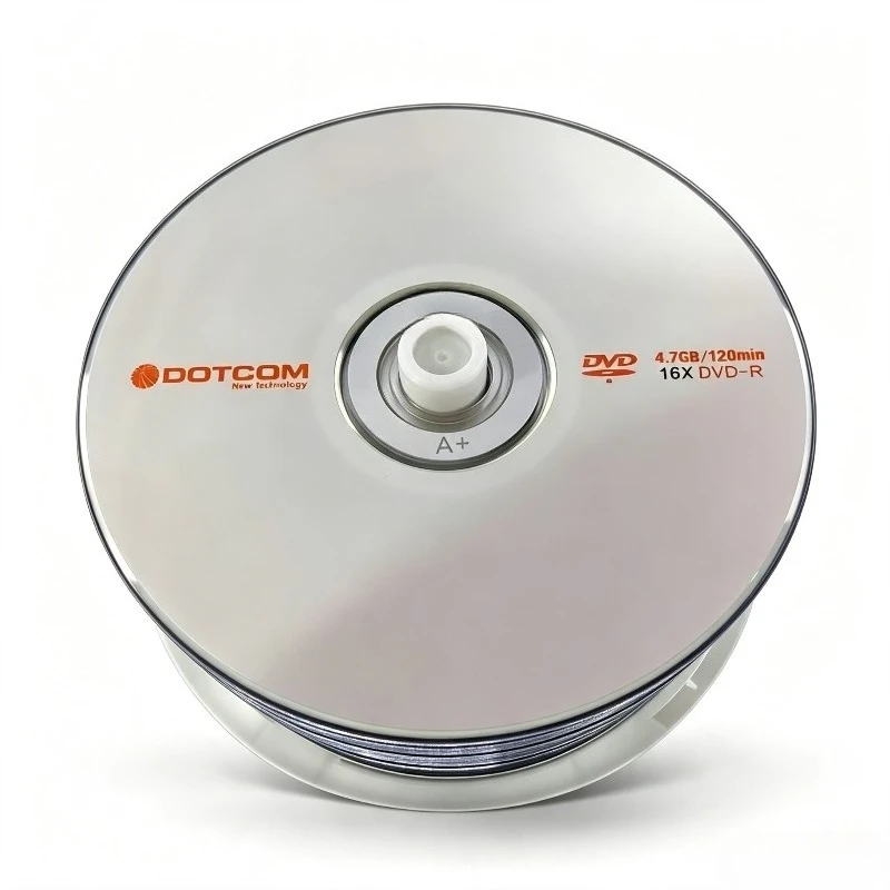50 Pack Blank DVD-R Discs 4.7GB 16X Write Once Recordable Compact Media Empty Data Storage Disks For File Video Backup Recording