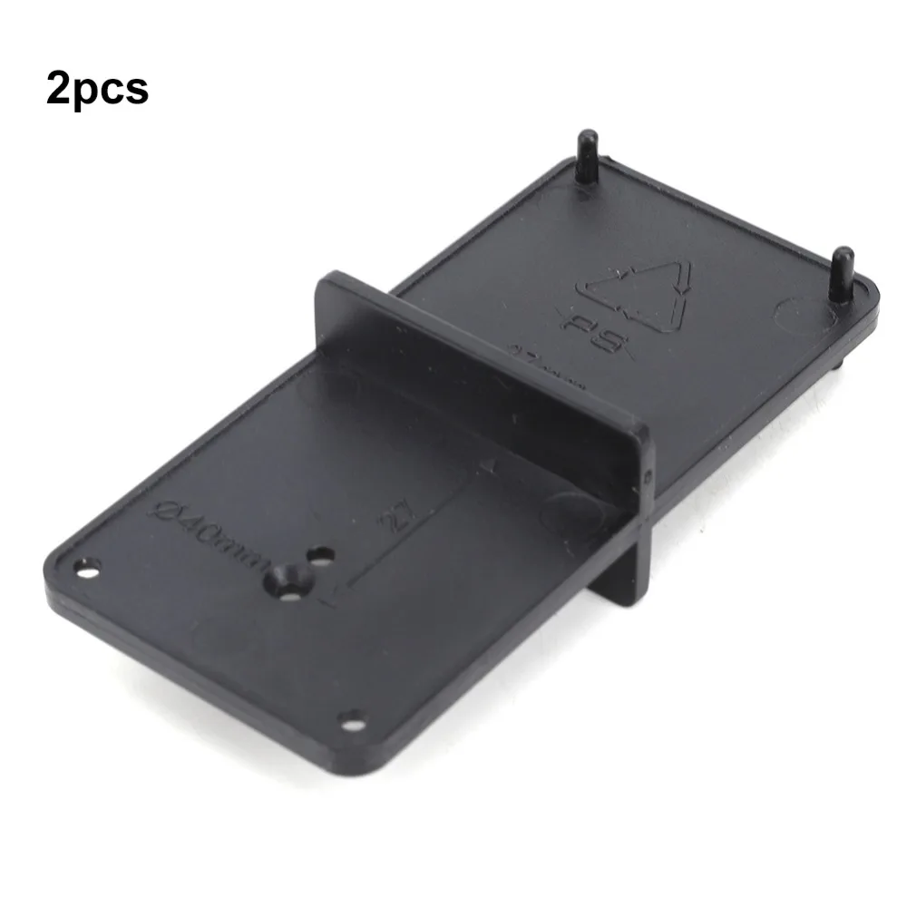 2PCS Black Hinge Hole Locator Compact Pocket Size 85x40mm Hole Positioner Plate Hinge Hole Opener Woodworking Drilling Jig