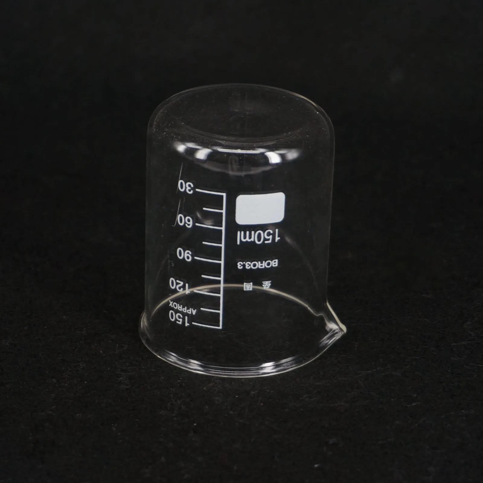 150ml Low Form Beaker Chemistry Laboratory Borosilicate Glass Transparent Beaker Thickened with spout