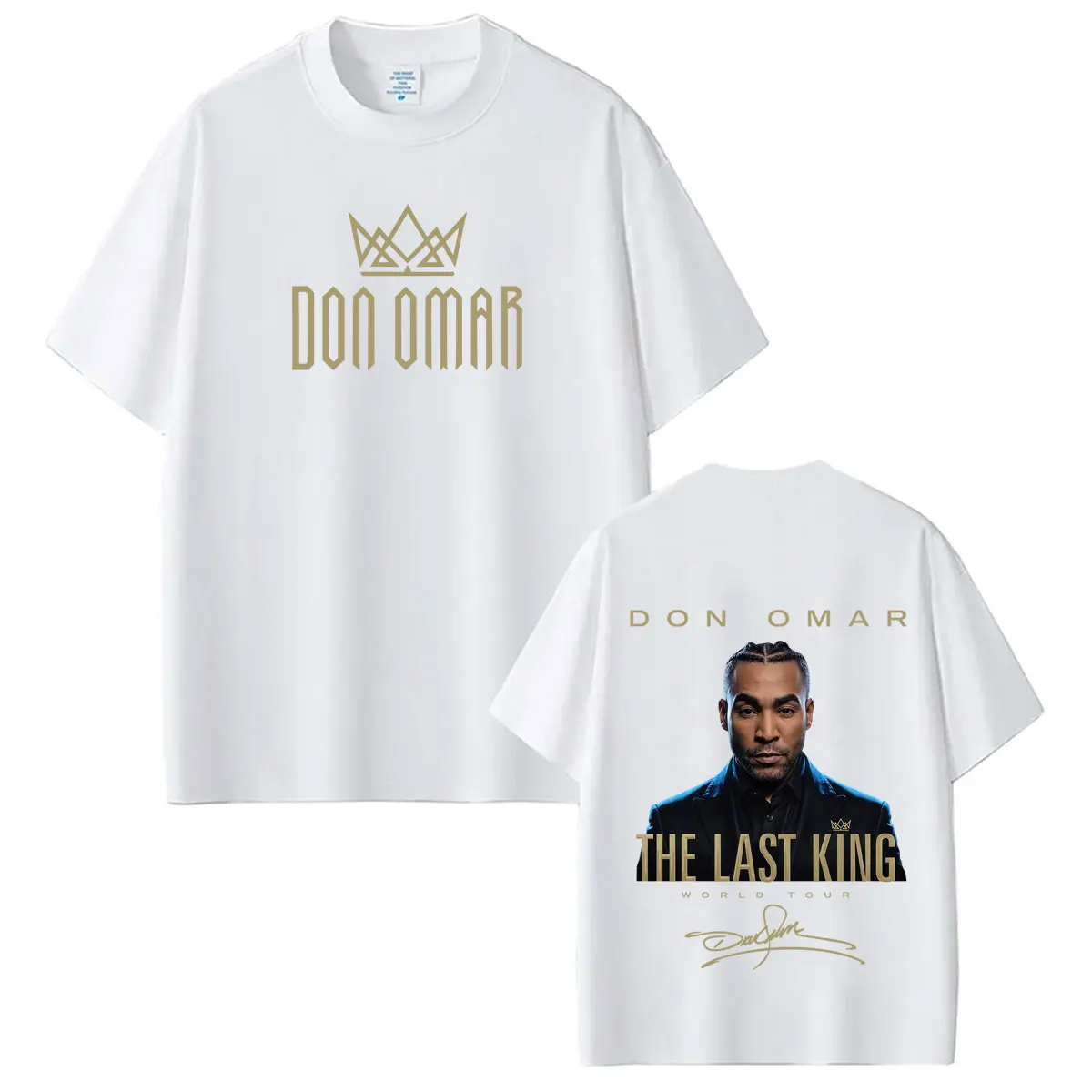 Rapper Don Omar The Last King Tour 2026 Print T-Shirts Herren Damen Mode T-Shirts Kurzarm Casual Baumwoll-T-Shirts Streetwear – Detail 5