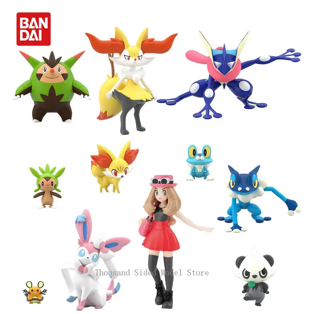 

Оригинальный Bandai Shokugan Pokemon Scale World Kalos Region Serena Sylveon Greninja Braixen Kawaii Аниме Фигурка Модель Игрушки