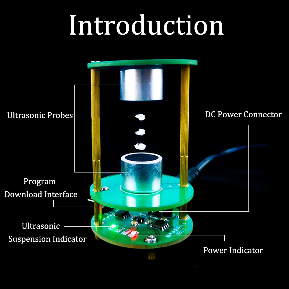 DIY Ultrasonic Levitation Kit Floating Standing Wave Control DIY Soldering Project Electronic Kit 12V Acoustic Suspension