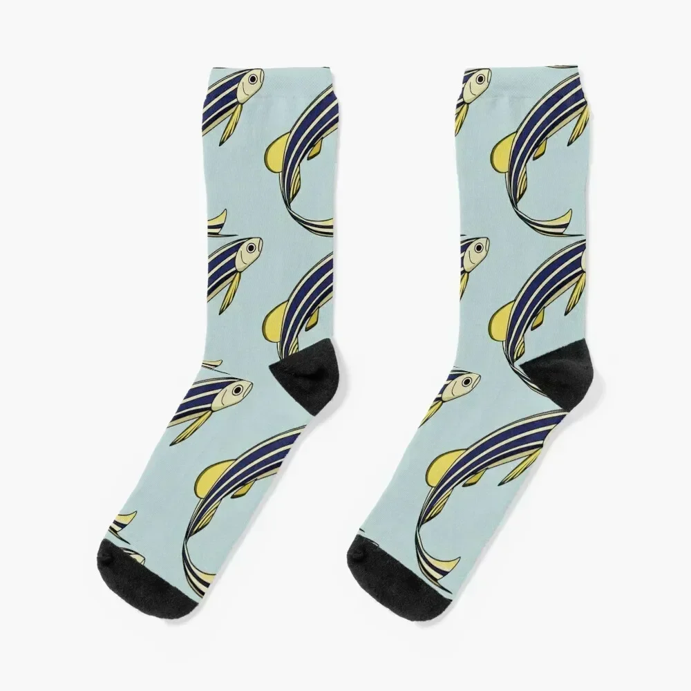 

Zebrafish Adult Socks snow anime New year's cute Mens Socks Women's