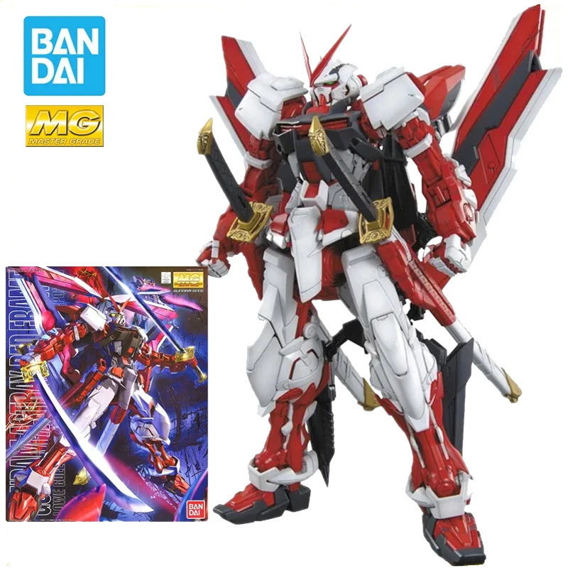 

Original Bandai MG 1/100 Gundam MBF-P02Kai Astray Red Frame Kai Model Kit Assemble Birthday Figures Toys Collectible Boys Gifts