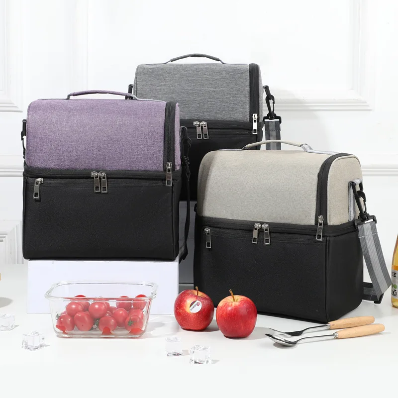 

Новая водонепроницаемая термосумка-холодильник с цветовыми блоками — вместительная сумка-тоут через плечо для пикника и обеда на природе