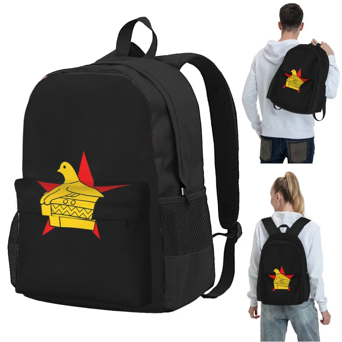 Zimbabwe Cricket Board Custom Sticker Backpack Student BookBag Children School Bag Computer Shoulder Bags for Boys Girls