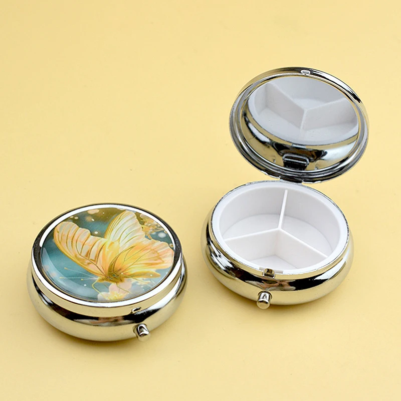 

Metal Medicine Box Iris Pill Packaging Health Products Moisture Resistant Storage Case Personalized Fashion Casket
