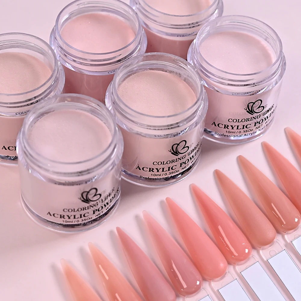 12 szt. 3w1 Puder do dipingu/rzeźbienia/poszerzania paznokci w pastelowych odcieniach nude, zestaw pudrów akrylowych w odcieniach nude/różu, delikatny puder akrylowy do manicure