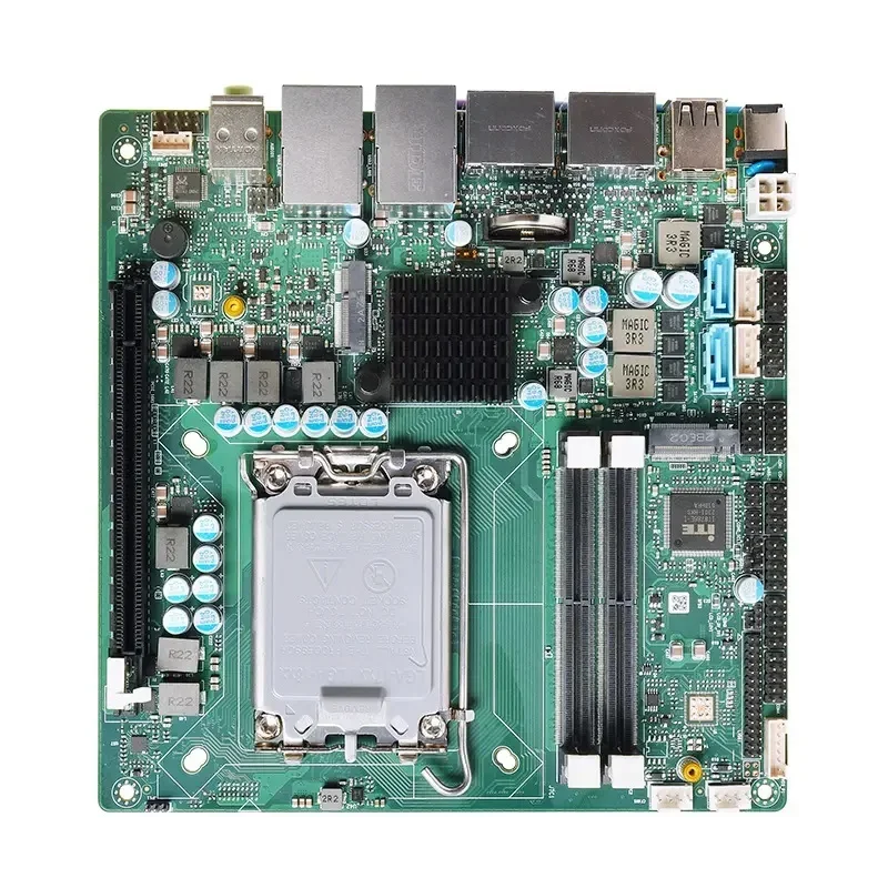 Zunsia OEM PCIe_X16 LGA 1700 Industrial Mainboard H610 12th/13th Gen 2*LAN DDR5 X86 Linux Micro ATX Motherboard with LVDS+2DP