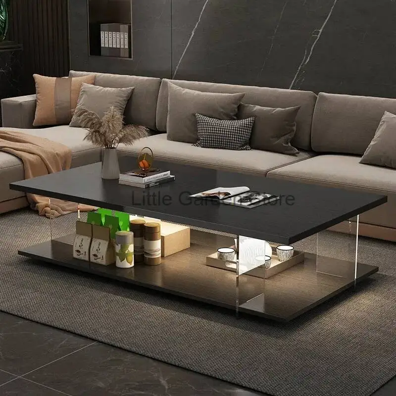 Style Modern Acrylic Design Coffee Table Minimalist Small Coffee Table Living Room Decoration Mesa Posta Entrance Furniture