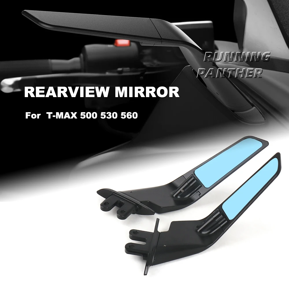 

For YAMAHA T-MAX 560 2020 2021 TMAX 500 2004-2012 T-MAX530 2012-2019 Motorcycle Mirrors Stealth Winglets Mirror Kit Rotatable