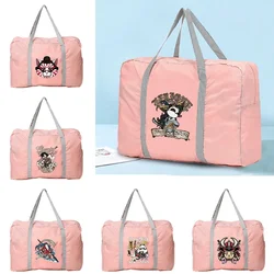 Luggage Travel Bags Foldable Women Travel Bags Handbags Large Capacity Clothing Organizer Samurai Pattern Series Duffle Bag