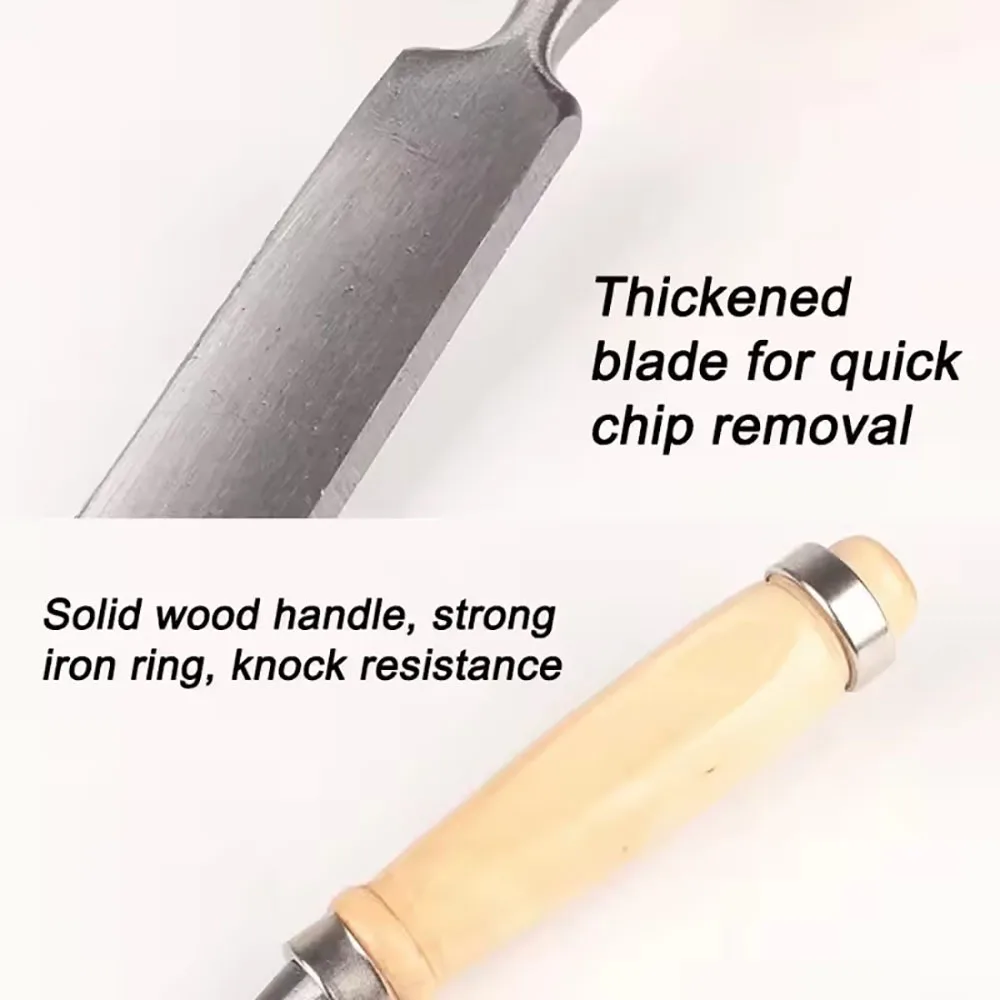 4Pcs Wood Carving Chisels Set Professional for Woodworking6/12/18/24/mm Comfortable Beech Handle Wood Chisel with Wood Handles