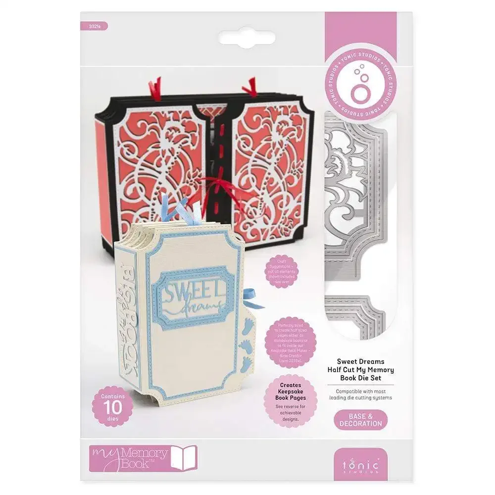 Arrival New Sweet Dreams My Memory Book Box Shaped Metal Cutting Dies for DIY Scrapbooking Embossing Paper Card Stencils