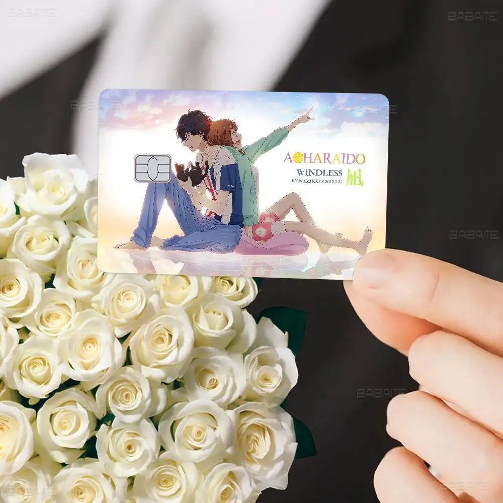 Comic Book Series Ao H-haru R-ride 2024 Anime Cartoon Skin Stickers Film Tape Case For Big Credit Debit Card Front Side