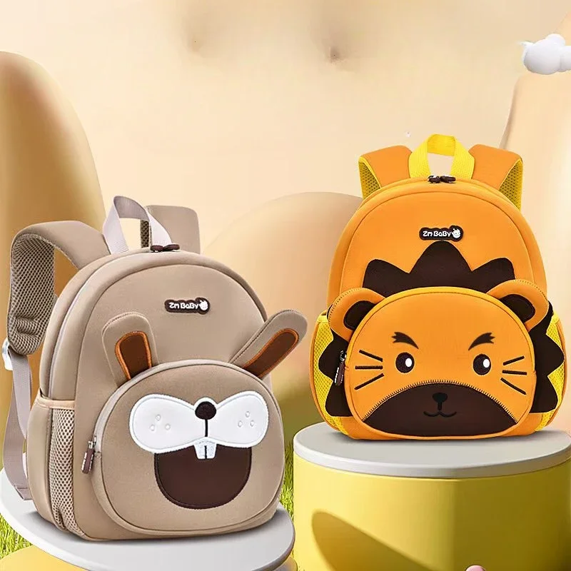 Kawaii Animal Prevent Loss Kids Backpack Waterproof Toddler Backpack Nursery Child Bag Breathable handiness mochilas para niños