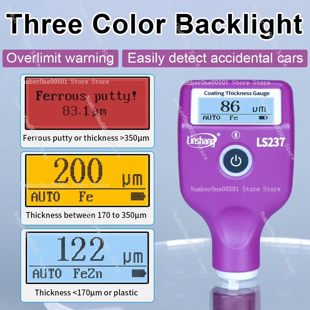 LS237 High Precision Car Paint Checker Detector Film Thickness Tester Car Paint Meter Coating Thickness Gauge