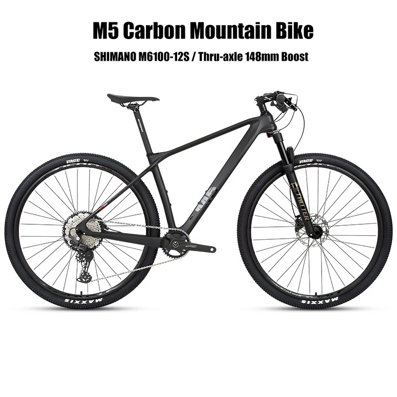 TWITTER Cheap M5 27.5 29er Carbon Mountain Bike Men Women's M6100 12 Speed Gears MTB Bicycle with MT200 Hydraulic Disc Brake