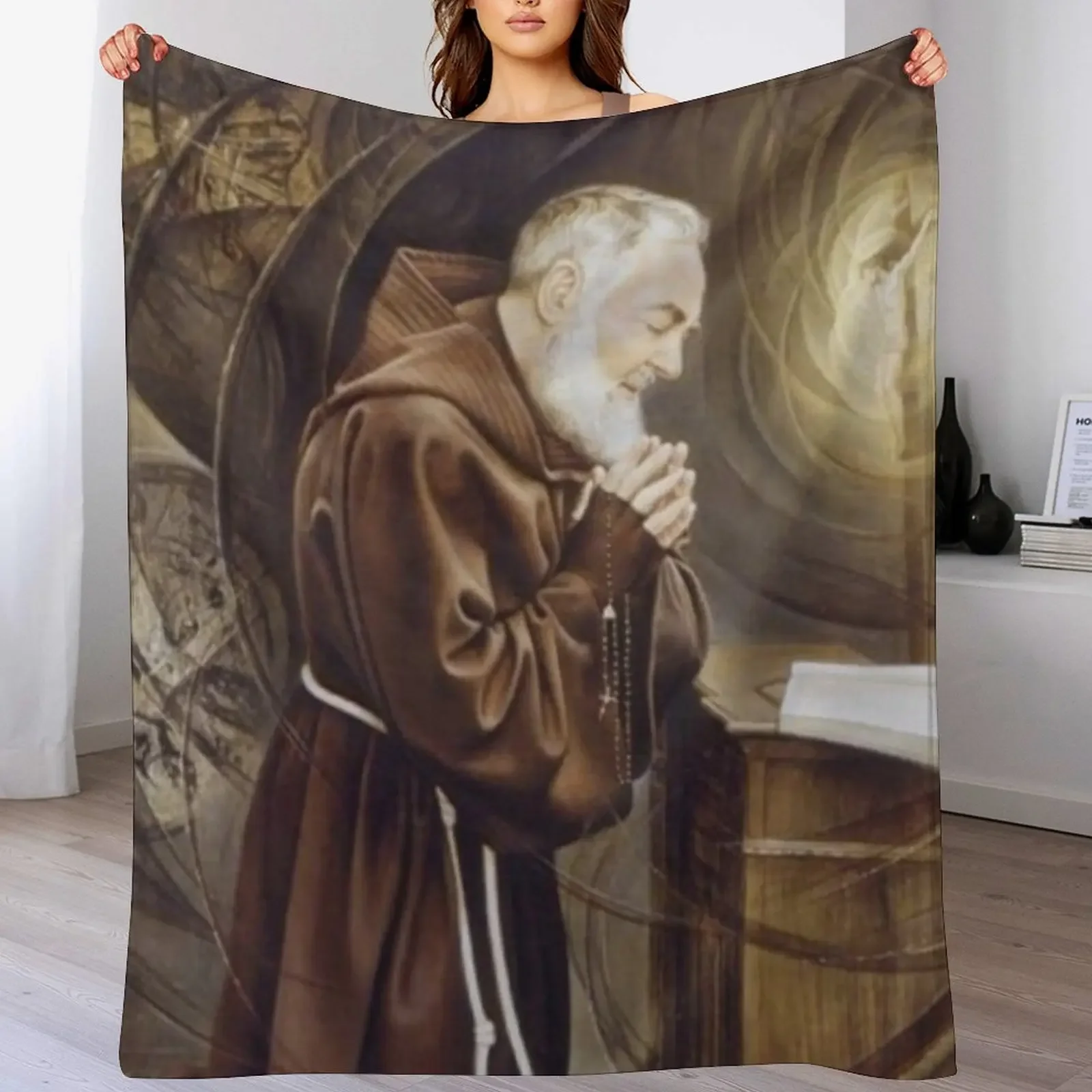 

Padre Pio Throw Blanket for winter Picnic Baby Luxury Thicken Blankets