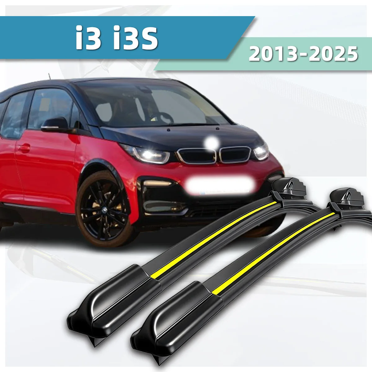 

2PCS Car Windshield Wiper Blades Are Suitable For BMW i3 i3S (2013-2025) Natural Rubber Stable And Durable Bidirectional Wipers