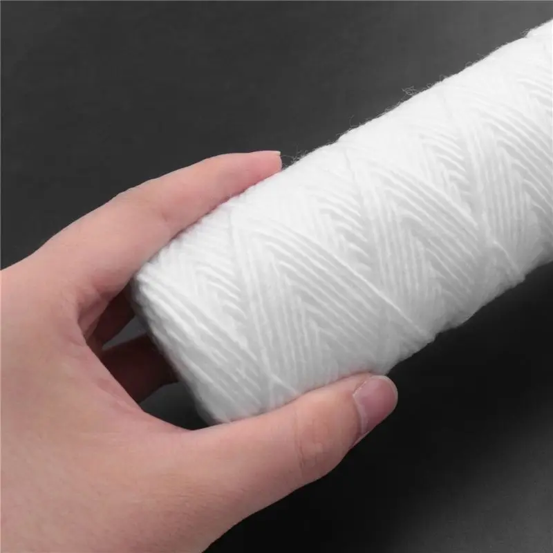 A05G-10 Micron 10 Inch X 2.5 Inch String Wound Sediment Water Filter Cartridge Whole House Sediment Filtration, Universal Replac