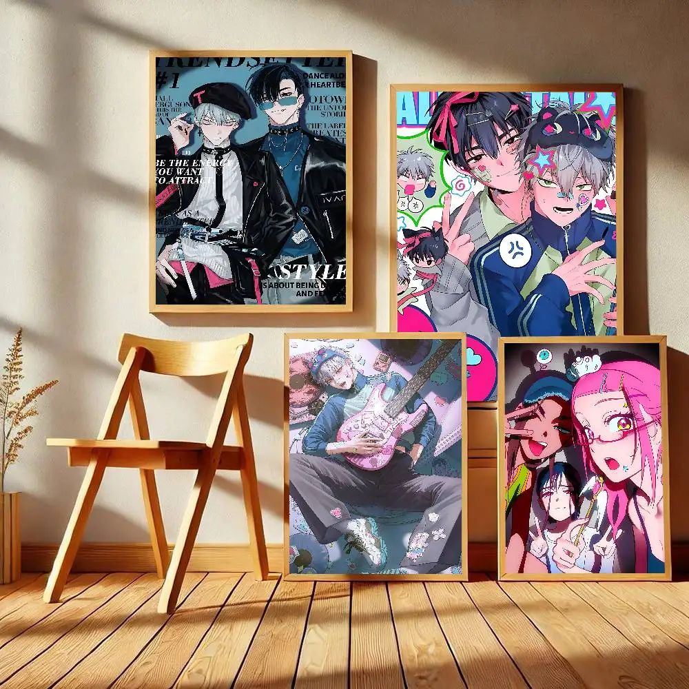 Alien Stage Anime Movie Sticky Posters Retro Kraft Paper Sticker DIY Room Bar Cafe Aesthetic Art Wall Painting