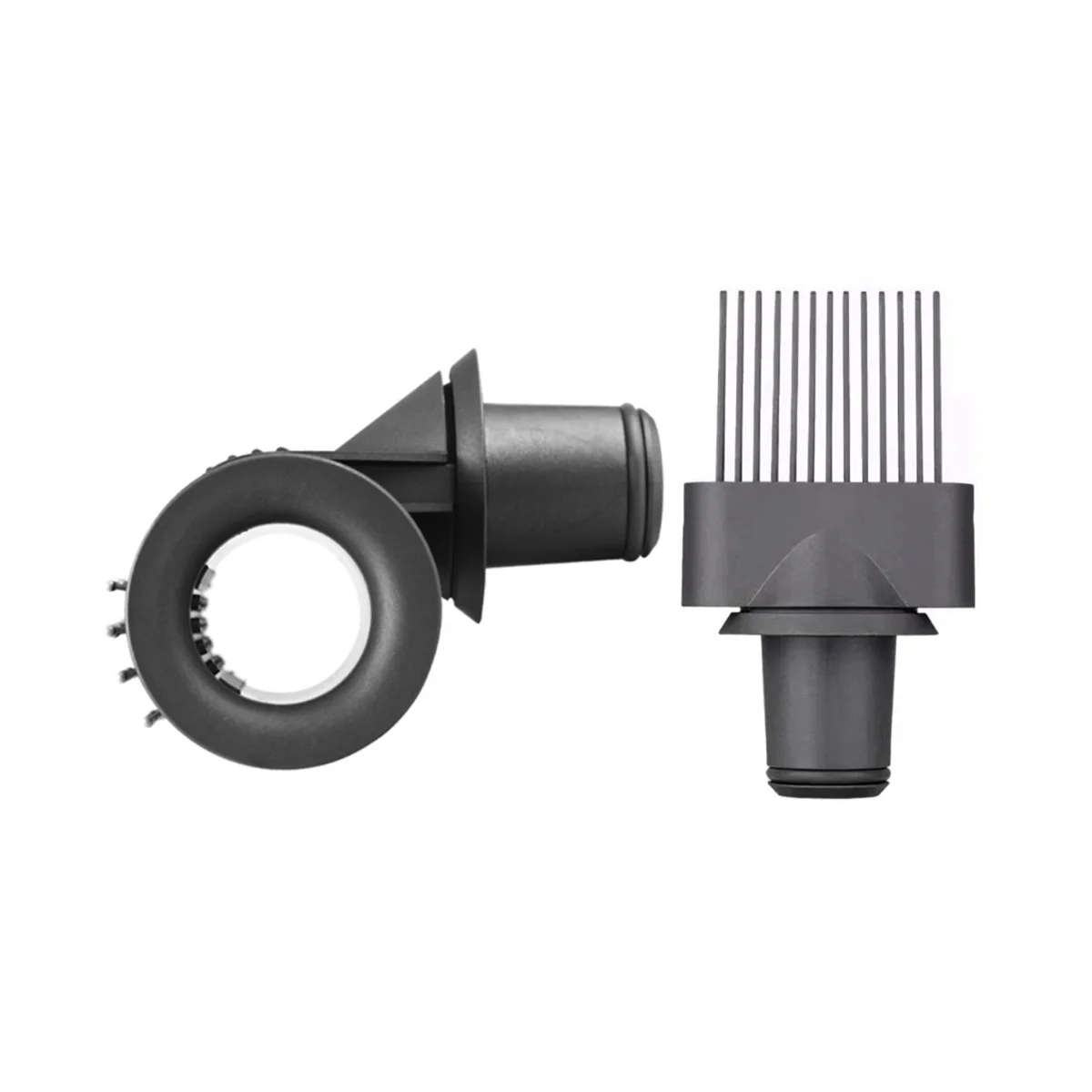 Boquilla antivuelo para Dyson Supersonic HD01 HD02 HD03 HD04 HD08 HD15, peine de diente ancho, herramienta de peinado de cabello liso, gris