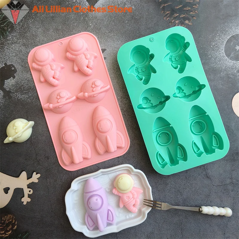 6 Company Astronaut Rocket Silicone Mold