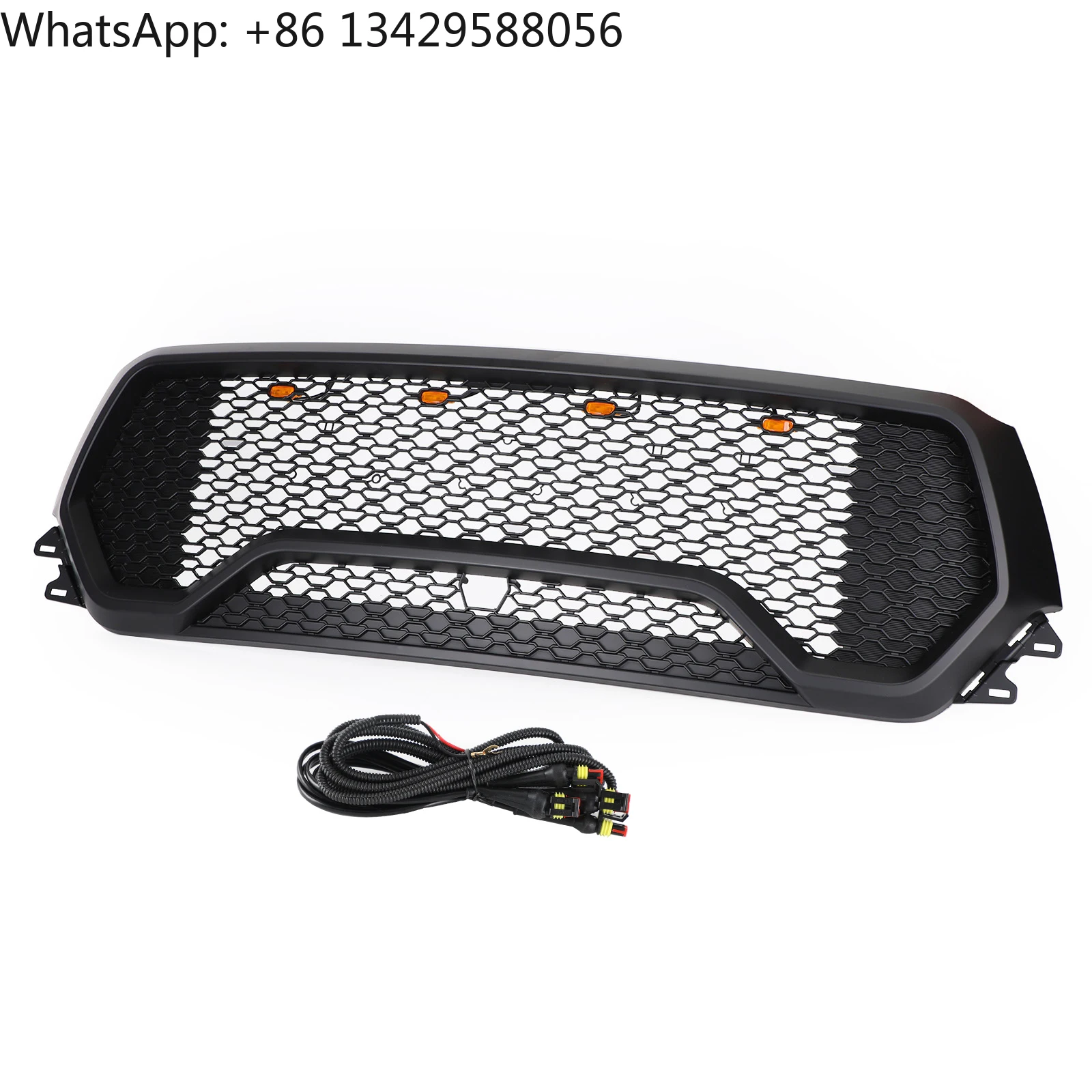 TRX Style LED Honeycomb Front Upper Hood Grille for Dodge Ram 1500 2019-2024