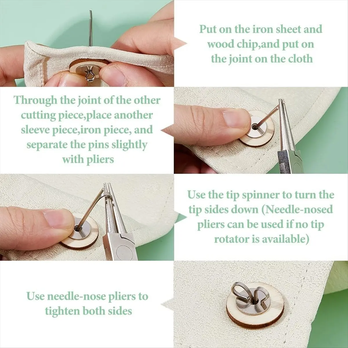 HOME USE-A 180Pcs 8 Sizes Wooden Doll Joint and Fibreboard Disks 8-24mm Rotatable Doll Joints Cotter Pin for Doll DIY Crafts
