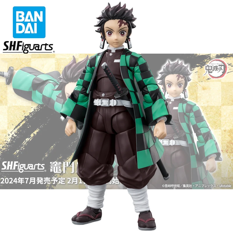 

Demon Slayer Kamado Tanjirou Genuine Bandai S.H.Figuarts Action Figures PVC 14CM Collectible Model Statuette Ornament Gifts