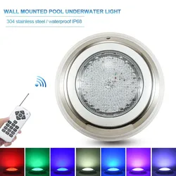 Luz LED de acero inoxidable para Piscina, lámpara sumergible IP68, resistente al agua, 12V, RGB, para exteriores, estanque