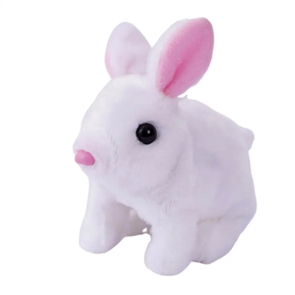 Bunny Toy Dog Plush Toy Adorable Battery-powered Kids Rabbit Plush Toy Electric Bunny with Sound Light Automatic Walking Fun