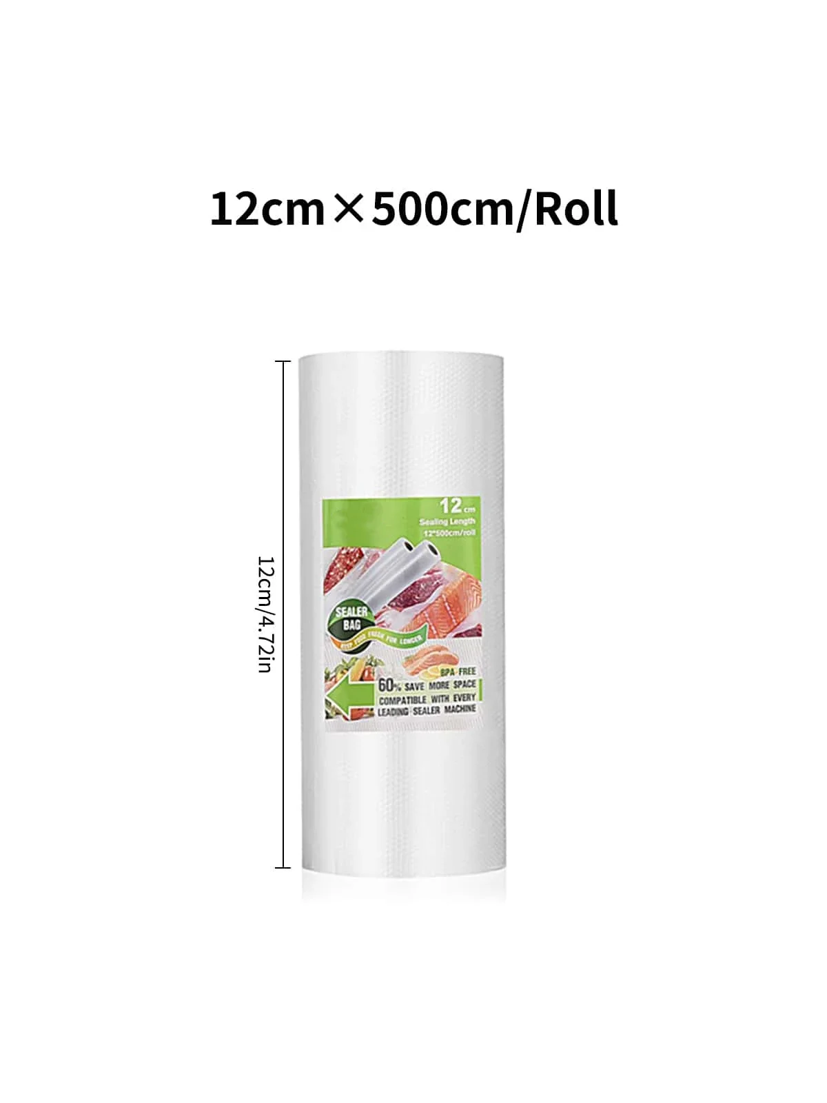 Single Roll Length 500cm, Textured Roll Bag, Vacuum Compression Bag, Single-sided Mesh Food Vacuum Packaging Roll Bag