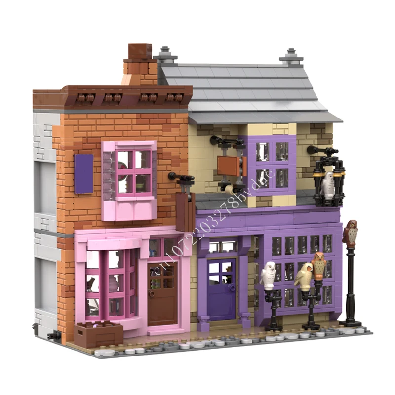 1399PCS Owl Emporium and Sugarplums Sweet Shop Modular MOC Creative street view Model Building Blocks DIY Assembly Toys Gifts