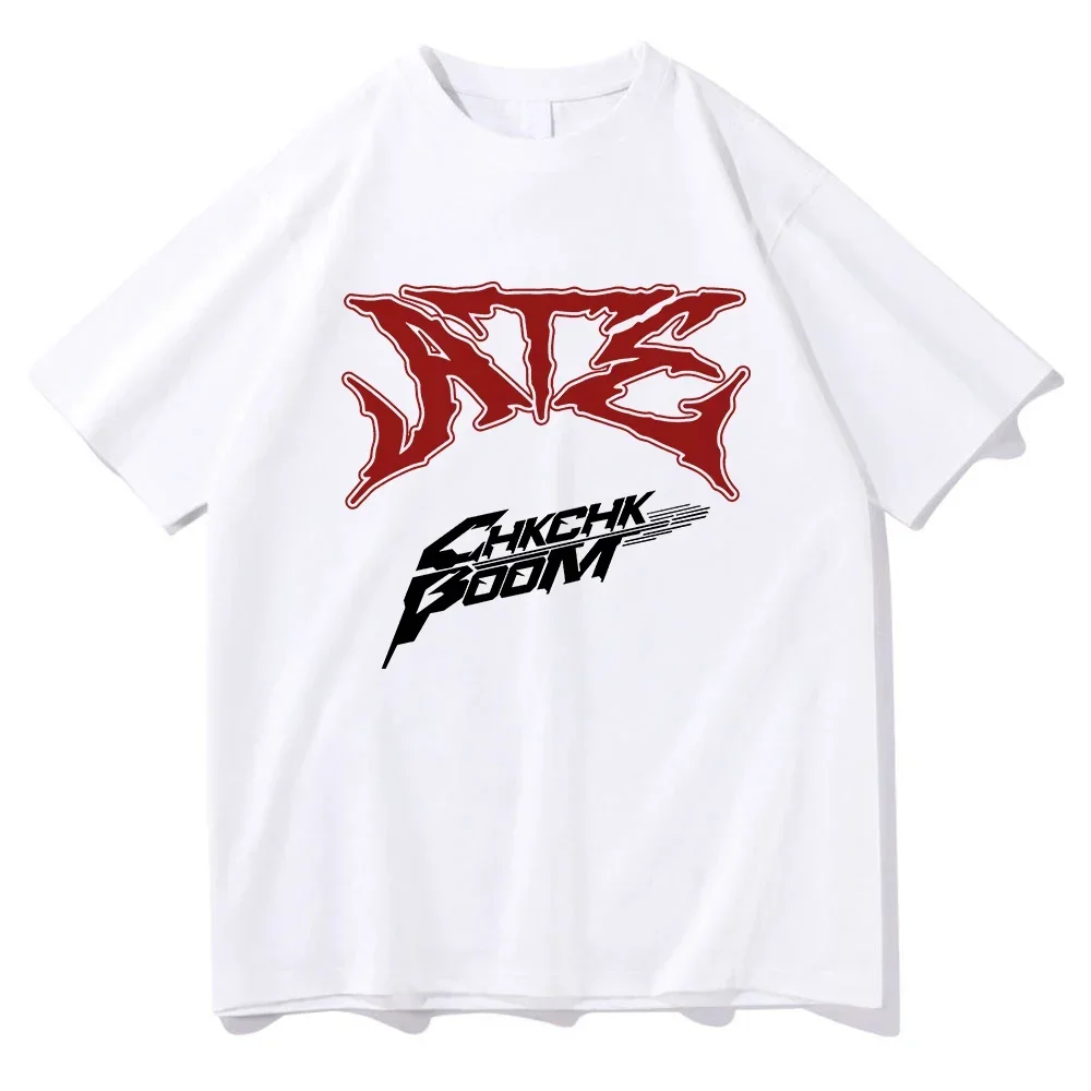 Ate Chk Boom 프린트 티셔츠, 한국 패션, 여성 미학, 힙합 레트로 티셔츠, 여름 여성 캐주얼 O넥 상의