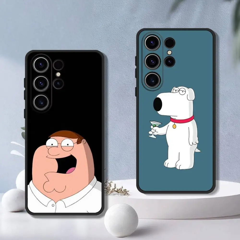 

P-PeterS Family G-GuyS Phone Case For SamsungS25,24,23,22,21,30,Ultra,20,Plus,Fe,Lite,10,5G,Soft Black Cover