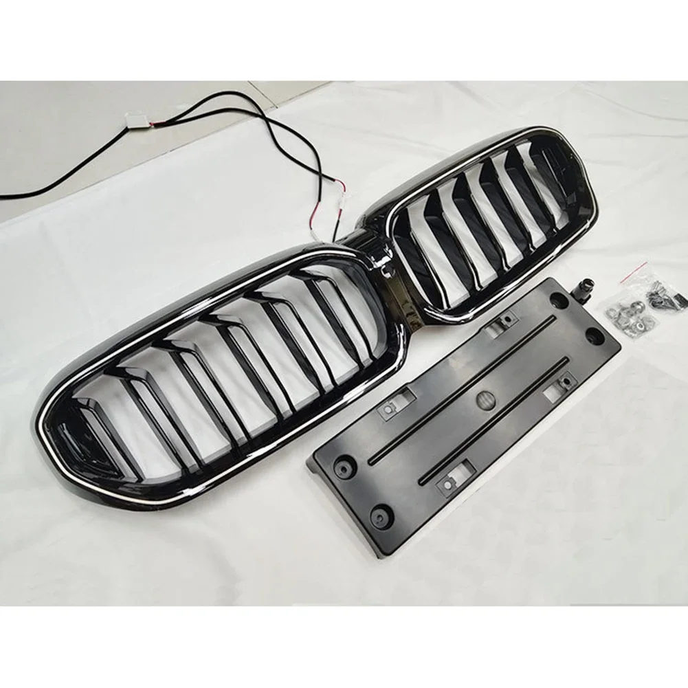 LED Front Radiator Kidney Bumper OEM Hood Grilles Replacement For BMW 5 Series G30 2020-2023