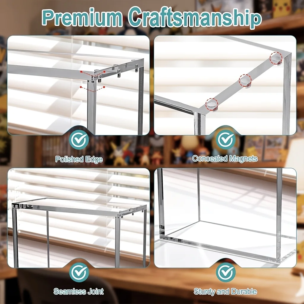 5mm Thick Stackable Acrylic Display Case for Trading Cards