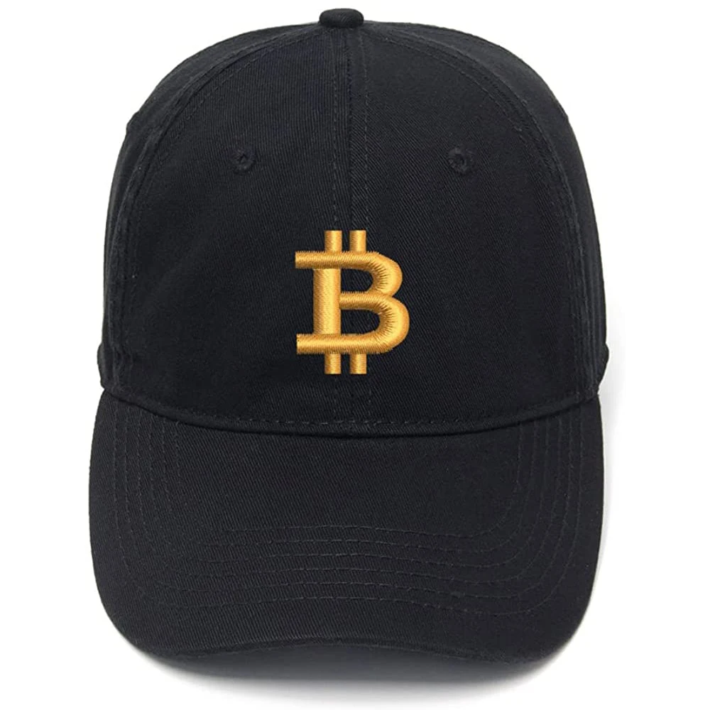 

Lyprerazy Men's Baseball Cap Bitcoin BTC Embroidery Cotton Hat Embroidered Baseball Caps Adjustable