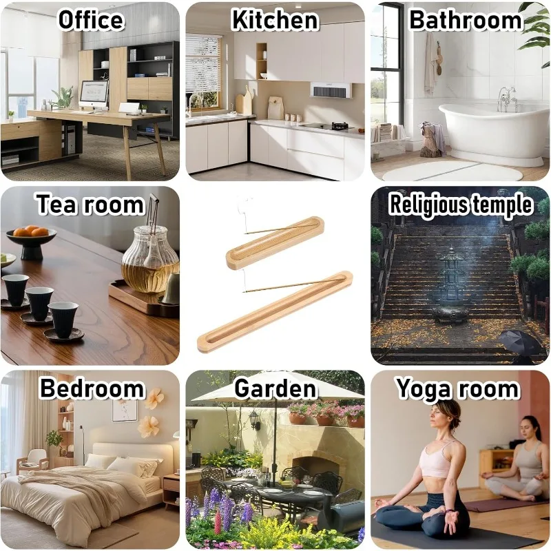 حامل بخور خشبي لديكور المنزل - مثالي للتأمل، حفل شاي اليوغا، ملحق مريح لمساحات زن #2