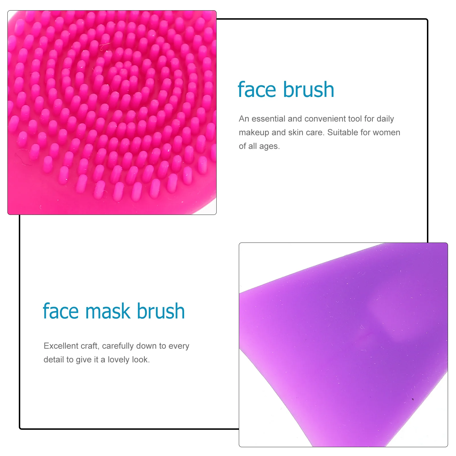 4 قطعة فرشاة تنظيف الوجه من السيليكون برأس مزدوج أداة العناية بالبشرة للوجه منظف المسام قضيب تدليك الغسيل