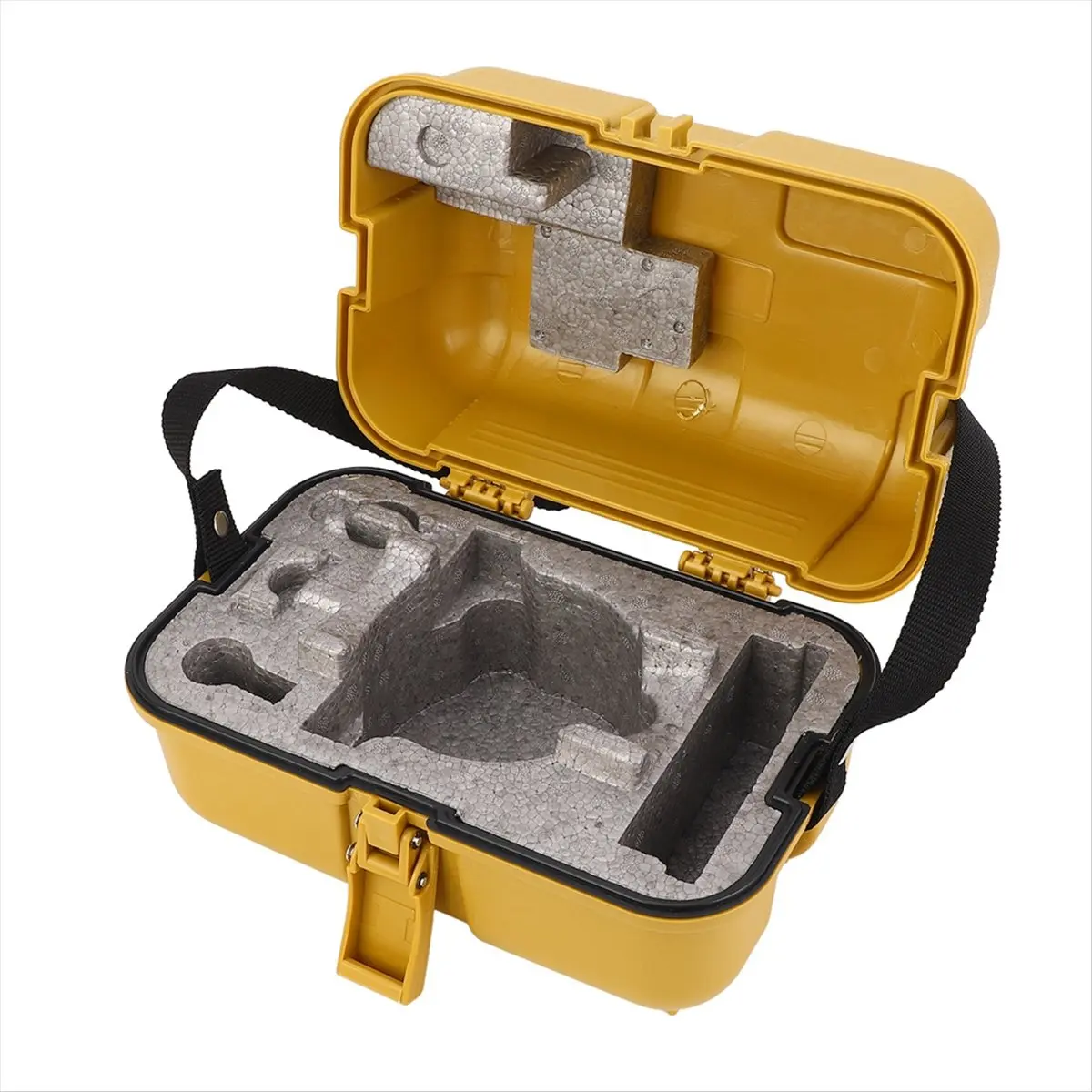 علبة أدوات التسوية بقفل واحد من البلاستيك صندوق تخزين مستوى المحطة الإجمالية لحقيبة معدات المسح باللون الأحمر #6