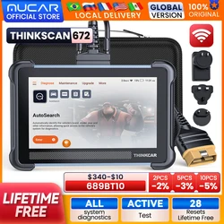 THINKCAR THINKSCAN 672 CANFD Car Diagnostic Tool Obd2 Scanner 28 Resets Scan Tool Full System diagnostics with Action Test Free