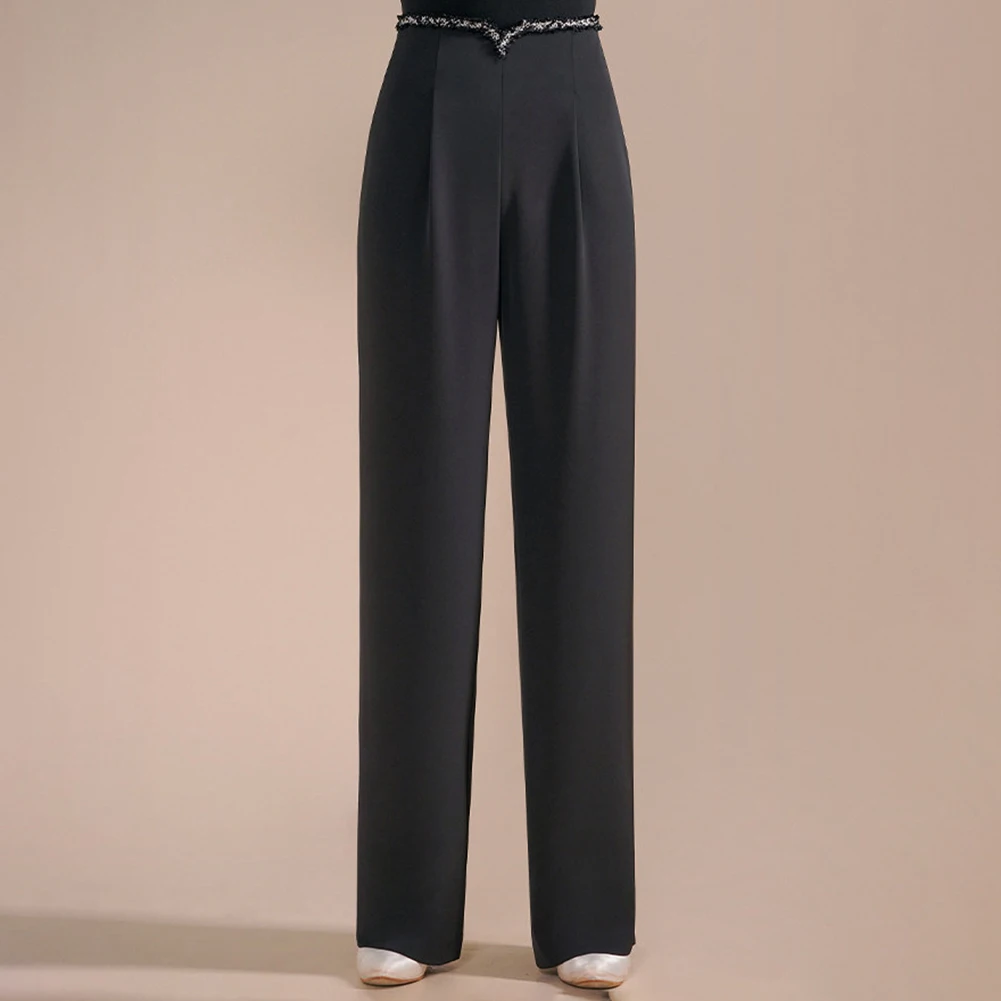 

Latin Pants Women's Trousers Brown Western-style Thin Rumba Danxia Red Trousers Samba Black Modern Straight Leg Pants