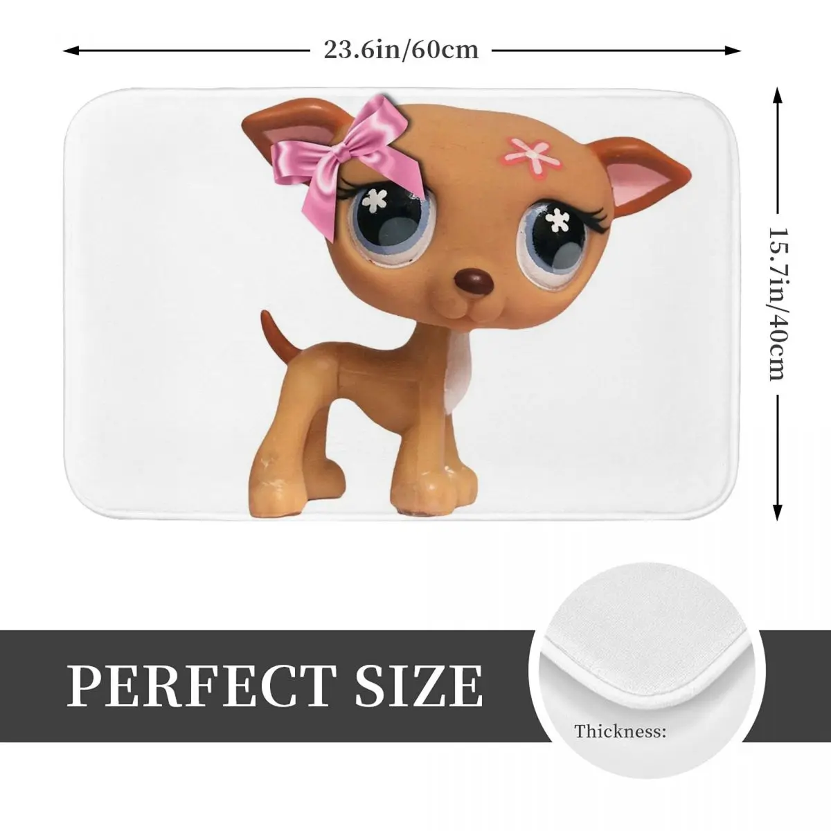 Littlest Pet Shop Lps Coquette Greyhound Dog Anti-slip Doormat Floor Mat Carpet Rug for Kitchen Entrance Bedroom Footpad Mats