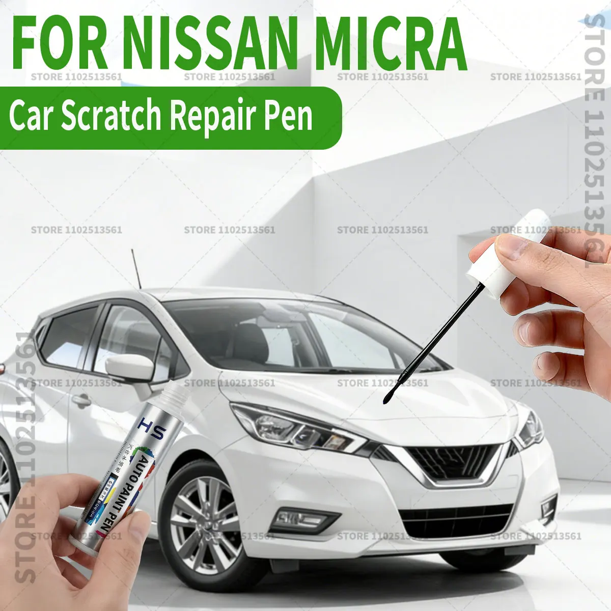 Caneta de Reparo de Pintura Automotiva para Nissan Micra, Acessórios para Reparo de Arranhões na Pintura, Laranja A55, Vermelho AY4, Verde JAD, Rosa Cristal, Prata NAR, K23