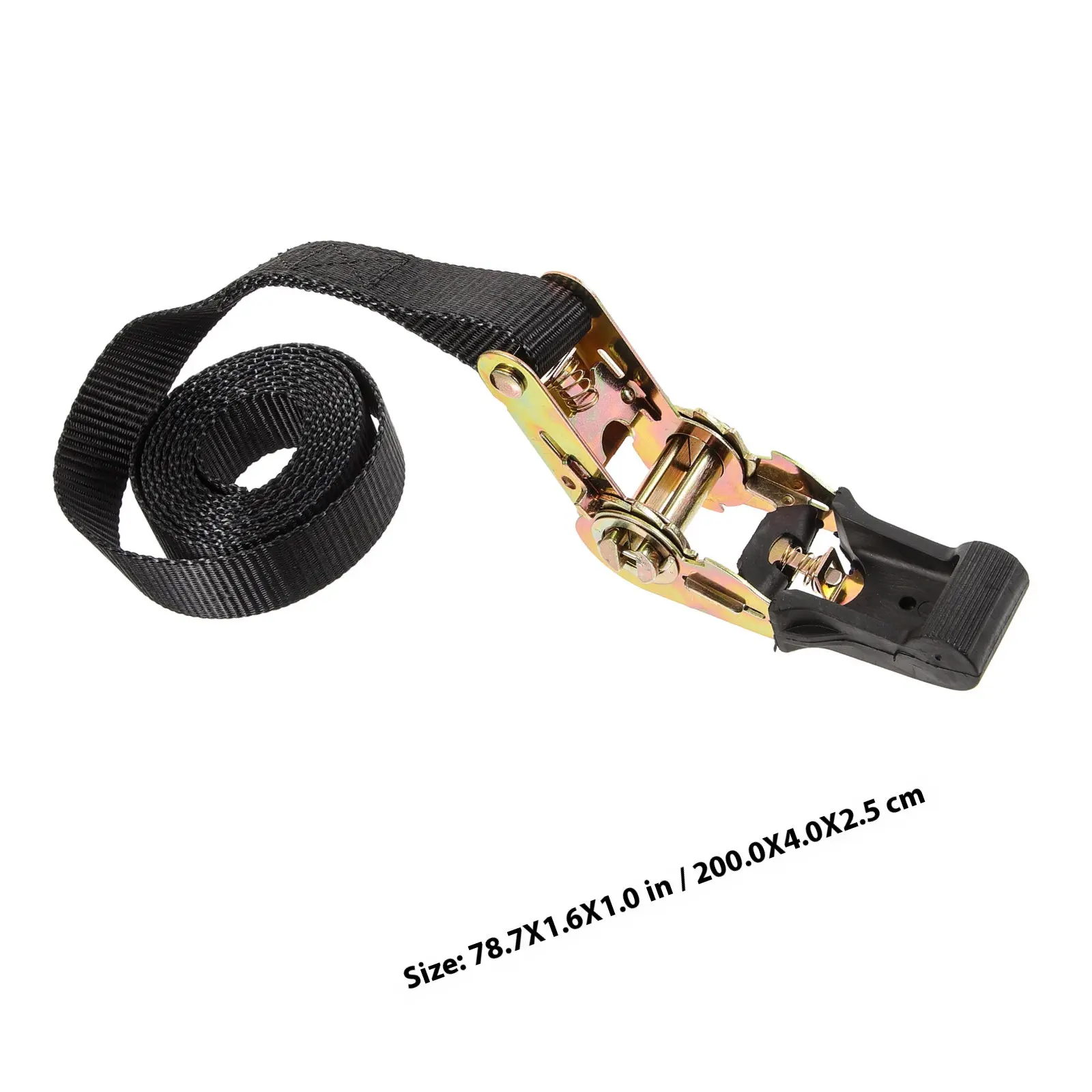 Heavy Duty Endless Ratchet Strap Wear Resistant Dense Stitching High Load Capacity Easy Roll Trunk Pickup Bed